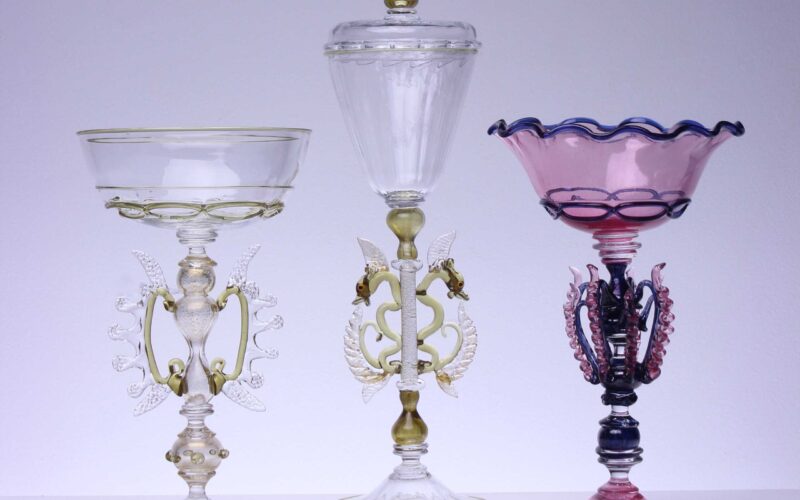 Colourful glass work