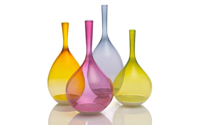 Colourful glass work