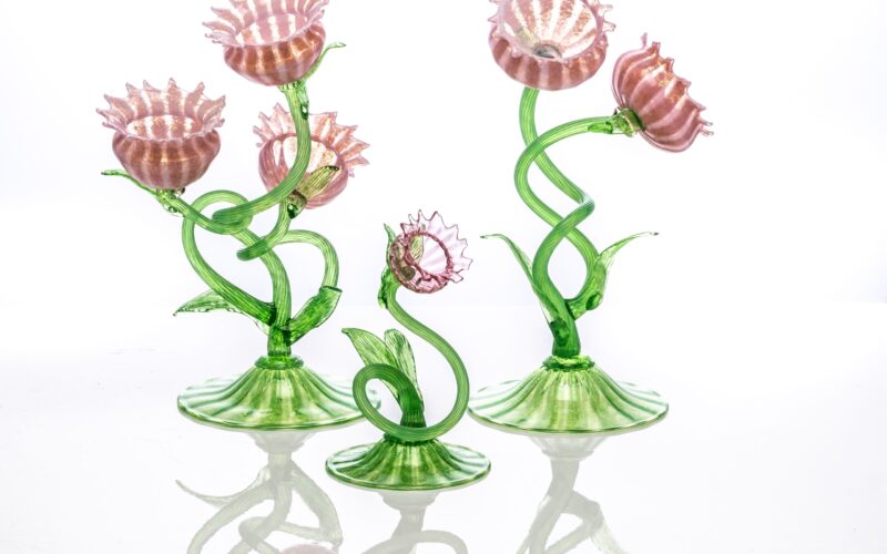 Colourful glass work