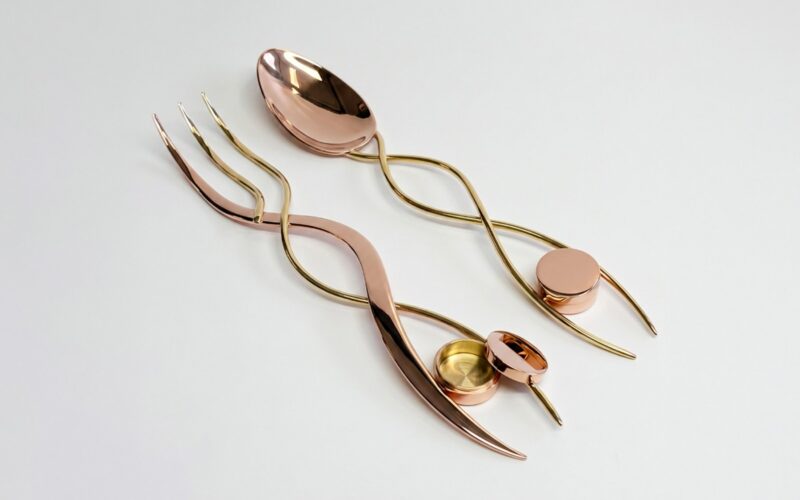 Close-up of a metal jewelry piece