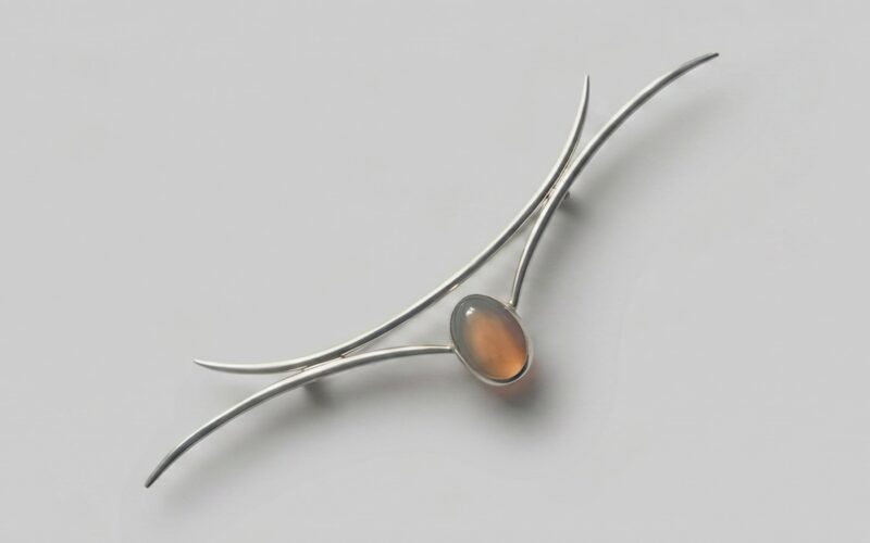 Close-up of a metal jewelry piece