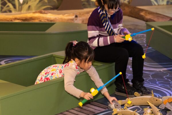 A kid playing indoors