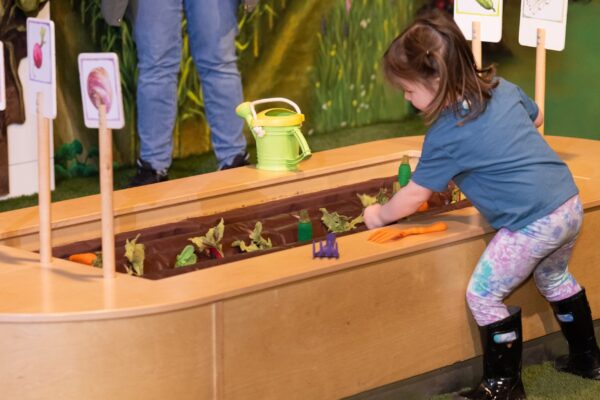 A kid playing indoors