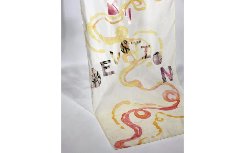 Closeup shot of textile work