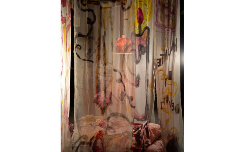 Closeup shot of textile work