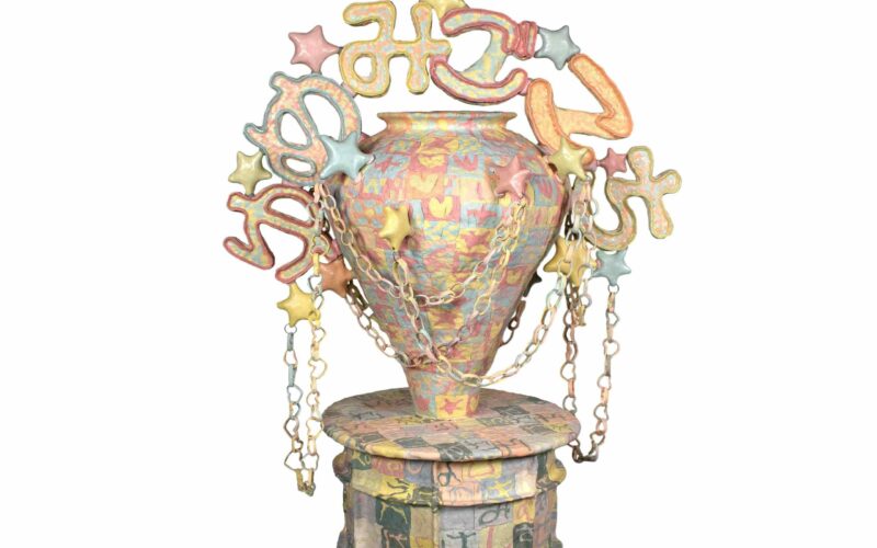 Colourful ceramic artwork