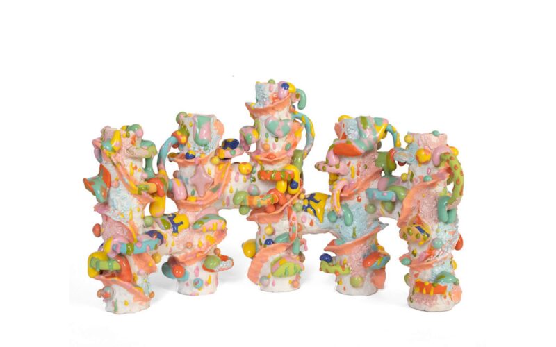 Colourful ceramic artwork