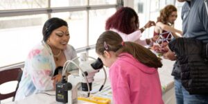 A group of kids learning