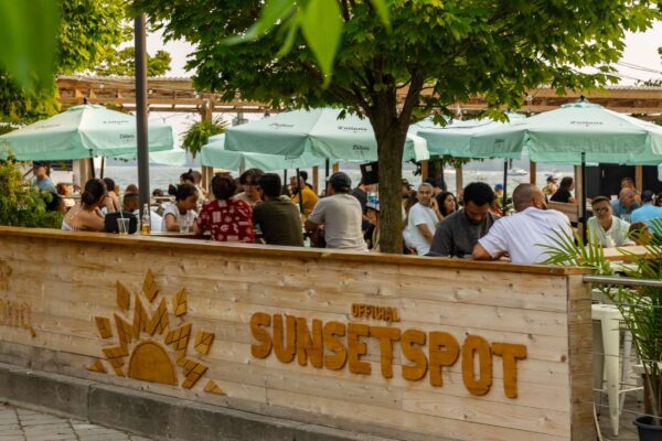 An outdoor bar called Bobby Bermuda's Sunset Spot