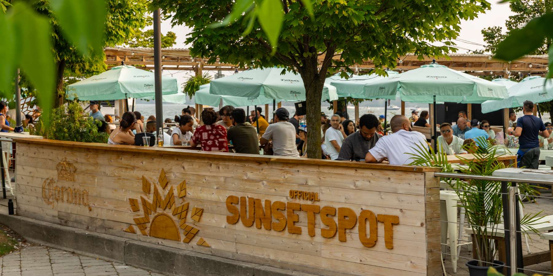 An outdoor bar called Bobby Bermuda's Sunset Spot