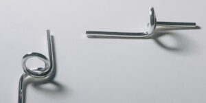 Sterling silver earrings against a white background