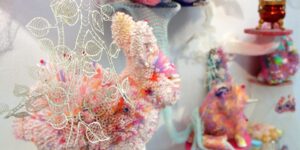 A close-up image of artistic materials