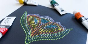 Bead art with paints