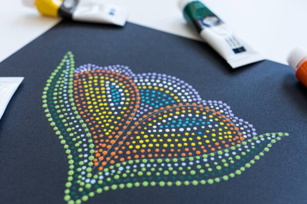 Bead art with paints