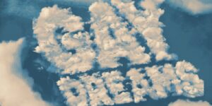 A graphic that says Gay Dreams made up from a cloud design