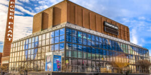 The exterior of The Power Plant and Harbourfront Centre Theatre building.