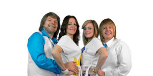 A group shot of ABBA Revisited, the band