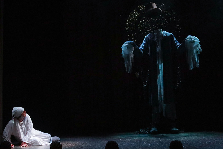 Ebenezer Scrooge and the Ghost of Marley