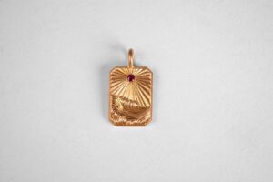 Gold metal work close-up