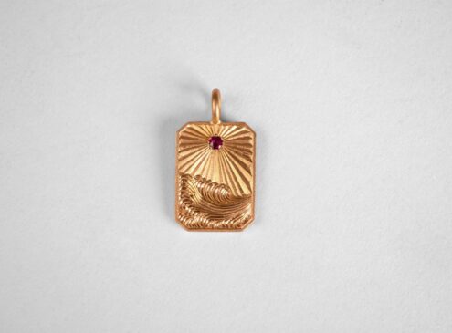 Gold metal work close-up