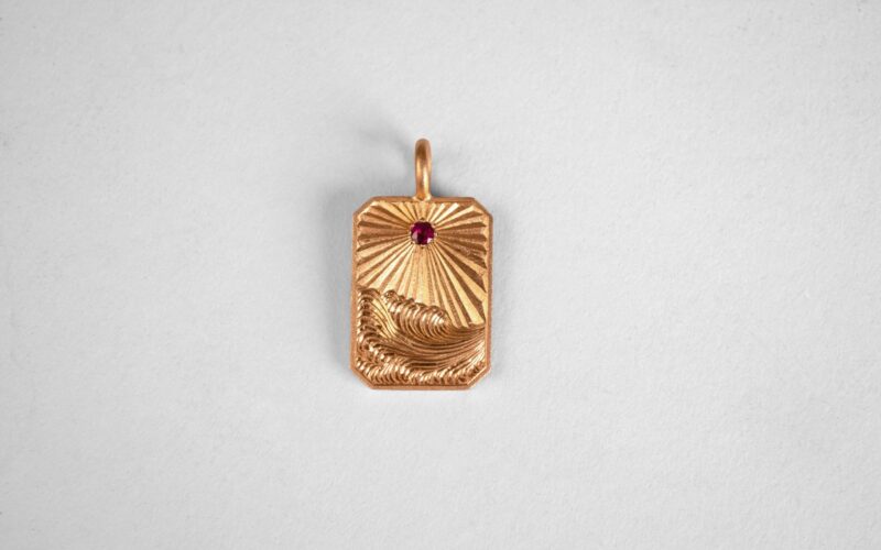 Gold metal work close-up