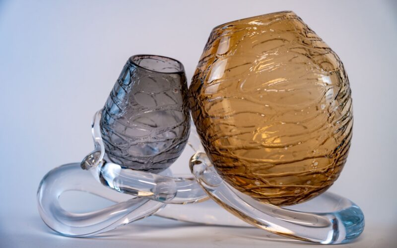 Glass work close-up