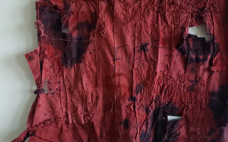 Textile close-up on wall