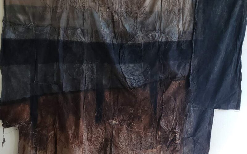 Textile close-up on wall