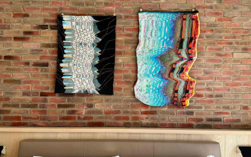 Textile art close-up