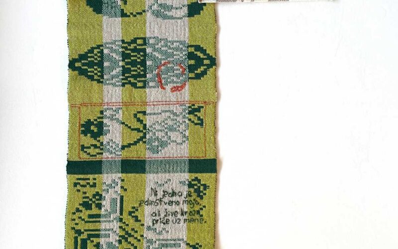 Close-up textile work