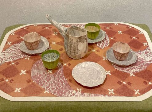 Close-up textile work
