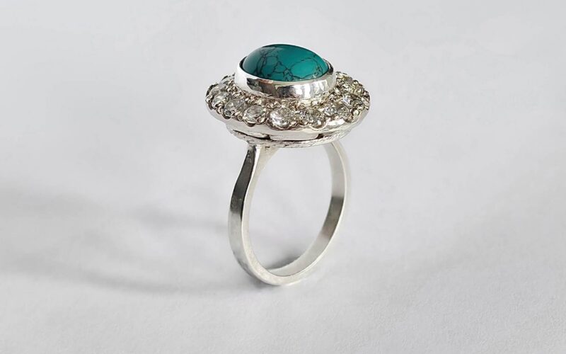 Silver ring close-up